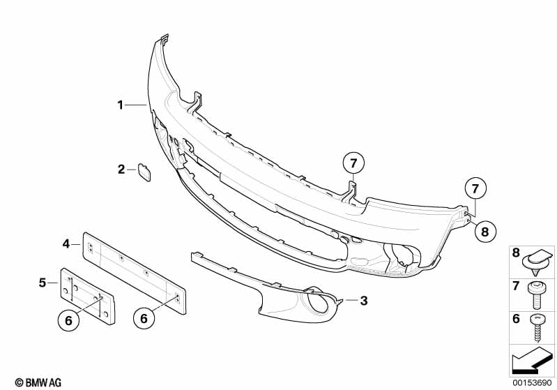 Trim cover, front