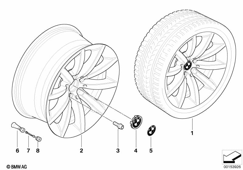 BMW LA wheel, start spoke 231
