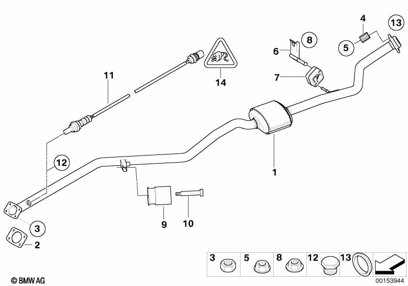 Genuine BMW 11787530285 E83 E90 E91 Lambda Monitor Sensor L=460mm (Inc. 116i, 320si & 316i) | ML Performance UK Car Parts