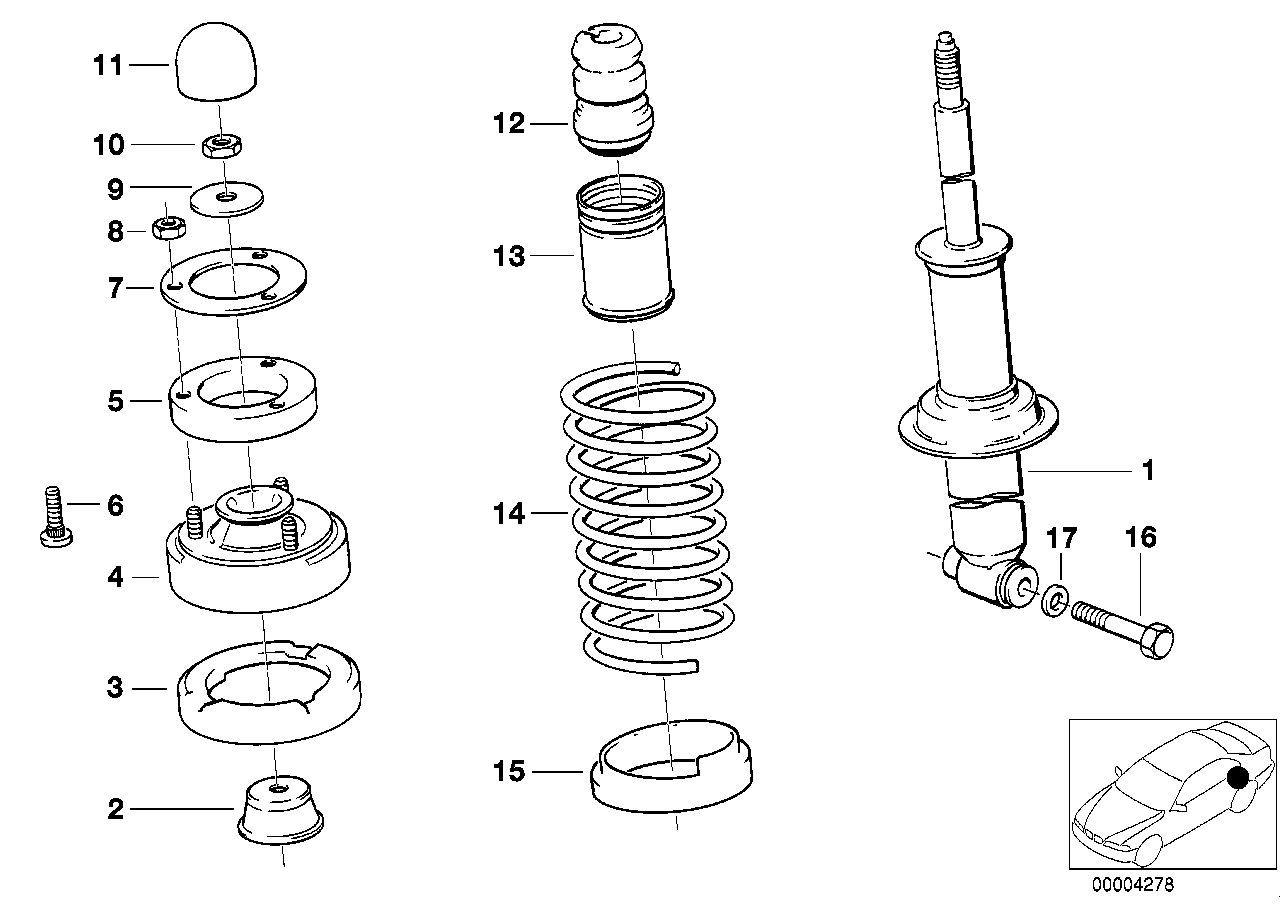 Genuine BMW 33531133670 E34 E32 E52 Spring Pad Upper (Inc. M5) | ML Performance UK Car Parts