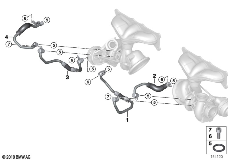 Genuine BMW 11537558902 F87 F83 Line Return Cooling Exhaust Turbocharger Zyl. 4-6 (Inc. M2, M3 & M4) | ML Performance UK Car Parts