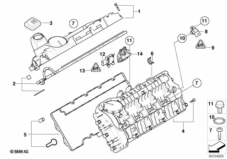Genuine BMW 11127792420 E65 Rocker Box Cover Right (Inc. 745d) | ML Performance UK Car Parts