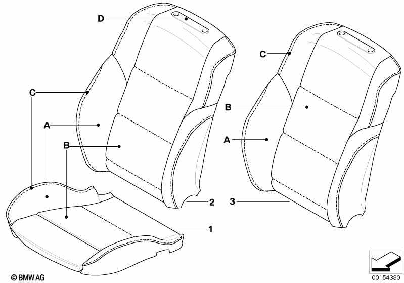 Individual cover, Sport seat, front LC