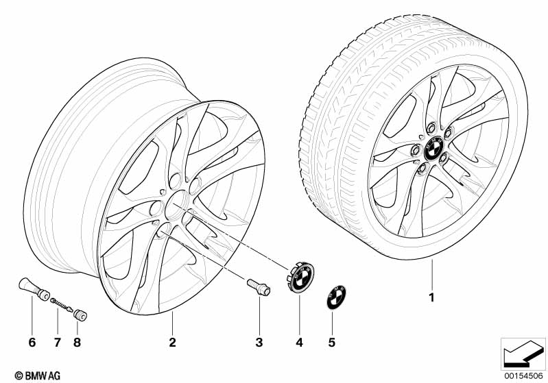 BMW LA wheel/double spoke 205
