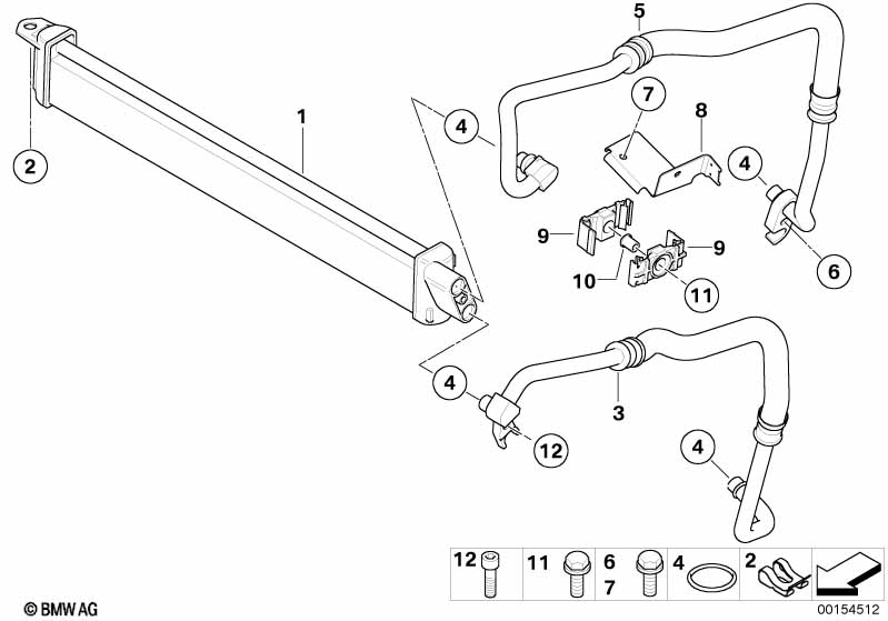 Genuine BMW 17227516943 E66 E65 E67 Oil Cooling Pipe Inlet (Inc. 760LiS, 760Li & 760i) | ML Performance UK Car Parts