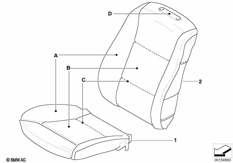 Indiv. cover for Comfort Seat, front, LC