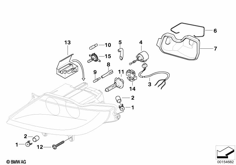 Genuine BMW 63126932824 E85 E86 Repair Kit, Right Headlight (Inc. Z4) | ML Performance UK Car Parts