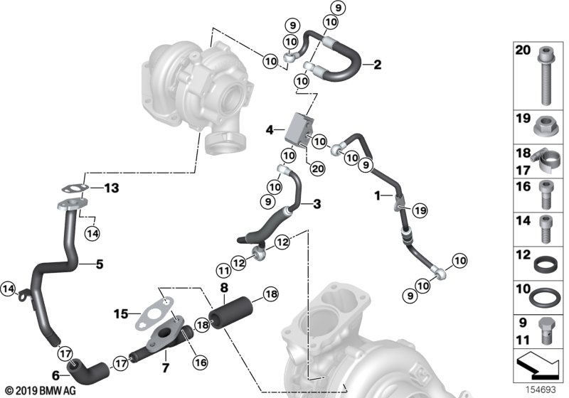Genuine BMW 11427795971 E64 E70 E92 Oil Pipe (Inc. X5 35dX, 335d & X5 3.0sd) | ML Performance UK Car Parts