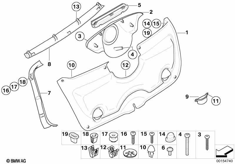 Genuine BMW 51497182689 R53 Trunk Trim Panel, Brake Light (Inc. Coop.S JCW GP) | ML Performance EU Car Parts