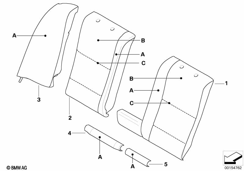 Indiv. load-through for seat, rear, LC