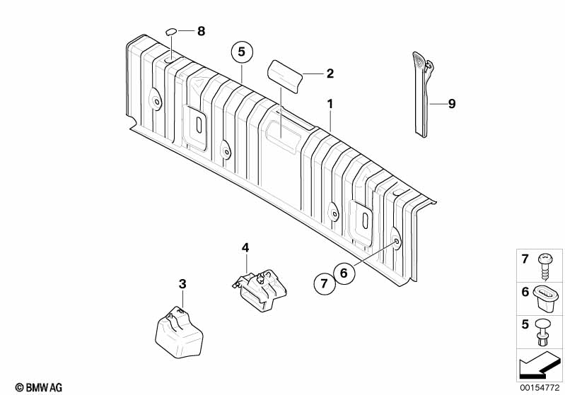 Luggage compartment sill trim
