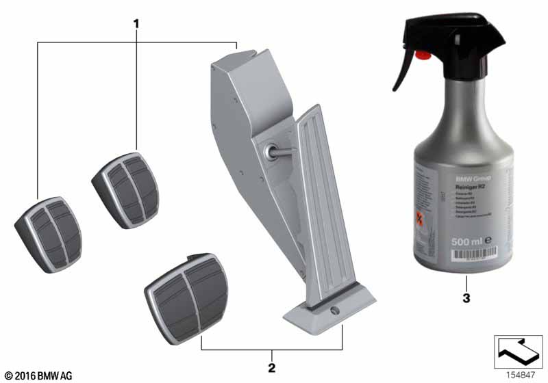 Set of high-grade steel pedal covers