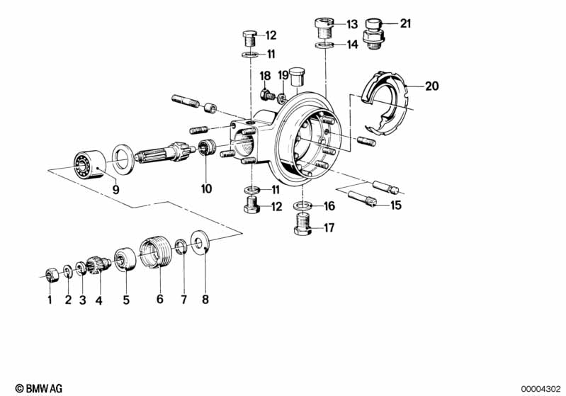 Differential-bevel gear inst.parts