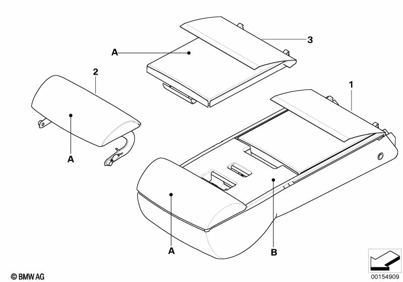 Individual armrest of rear comfort seat