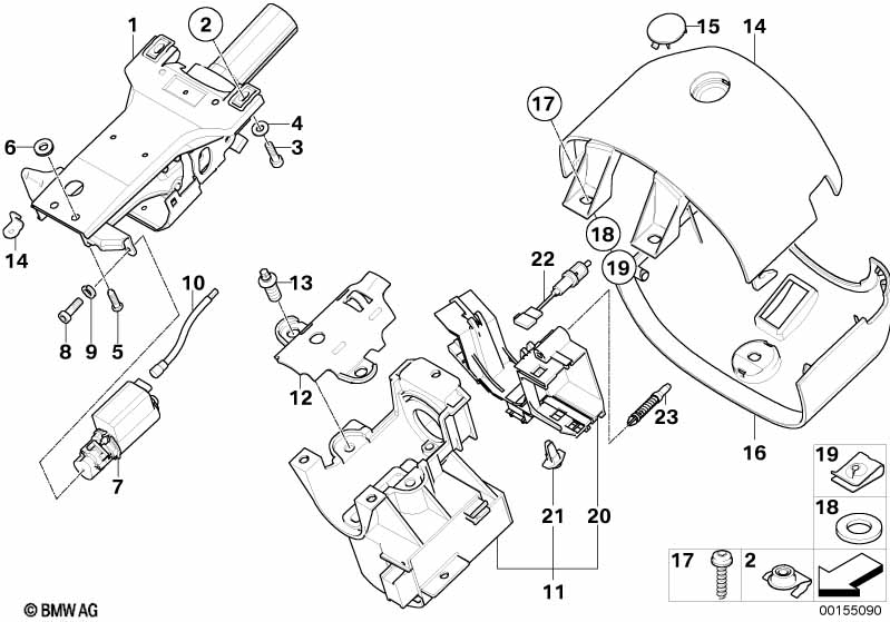 Genuine BMW 32326758211 E52 Steering Lock (Inc. Alpina V8 & Z8) | ML Performance UK Car Parts