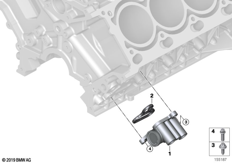 Oil supply - oil cooler connection