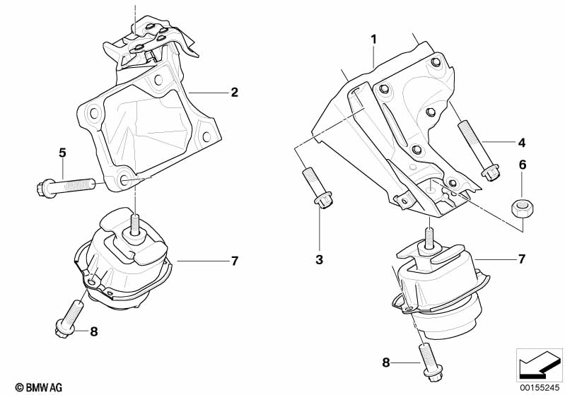 Genuine BMW 22116776136 E70 Engine Supporting Bracket, Right (Inc. X5 4.8i) | ML Performance UK Car Parts