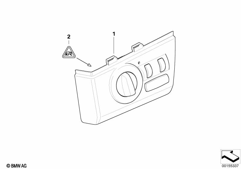 Genuine BMW 61313420299 E83 Control Element Light GRAU (Inc. X3) | ML Performance EU Car Parts