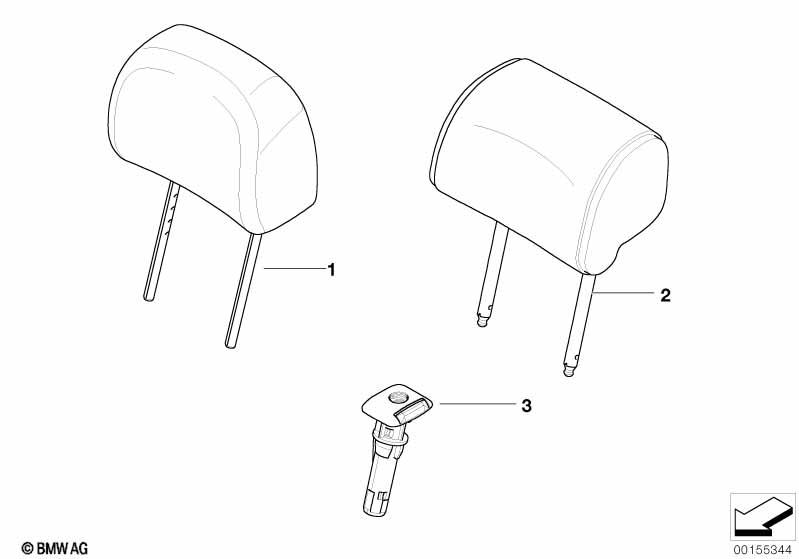 Genuine BMW 52103410284 E83 Guide Right SANDBEIGE (Inc. X3) | ML Performance EU Car Parts