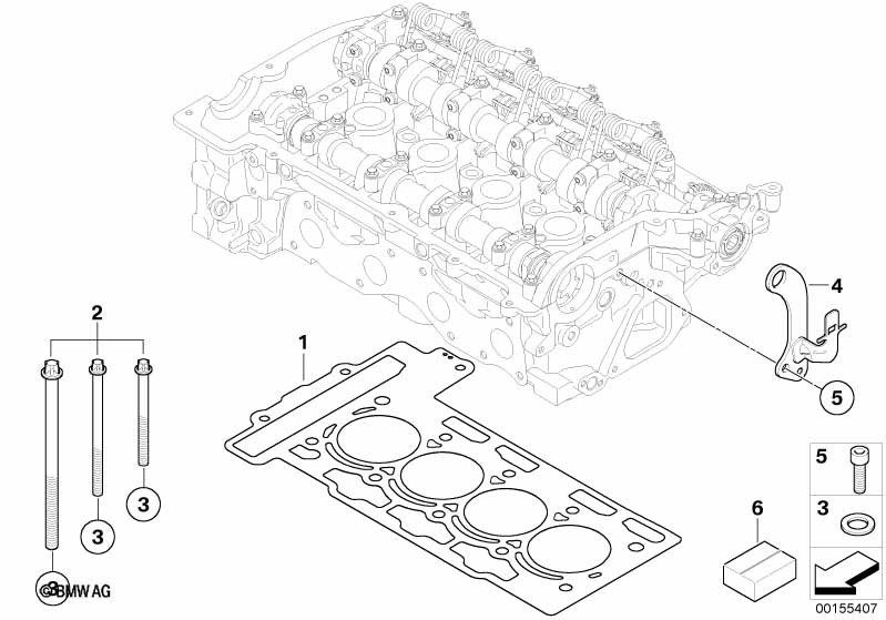 Genuine BMW 11127595139 Cylinder Head Gasket Asbestos-Free 0,90mm (Inc. One Eco 55kW, One Eco & Cooper) | ML Performance UK Car Parts
