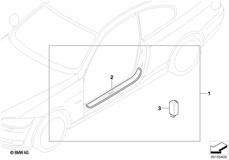 Genuine BMW 51470429899 E92 E93 Illuminated Door Sill Strip Retrofit Kit (Inc. M3, 328i & 335is) | ML Performance UK Car Parts