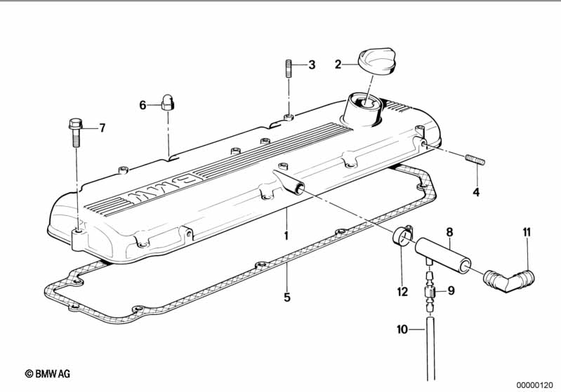 Genuine BMW 11121710974 E24 E32 E34 Cylinder Head Cover (Inc. 535i, 735i & 635CSi) | ML Performance UK Car Parts