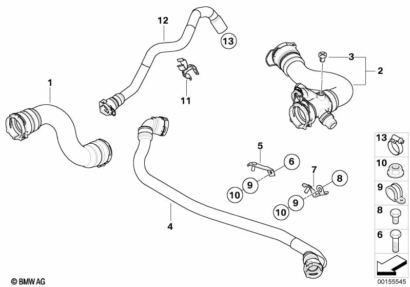 Genuine BMW 17123422786 E83 Bracket, Coolant Hose (Inc. X3) | ML Performance EU Car Parts