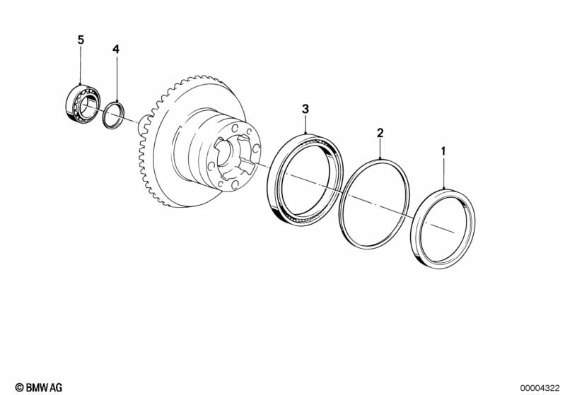 Crowngear and spacer rings