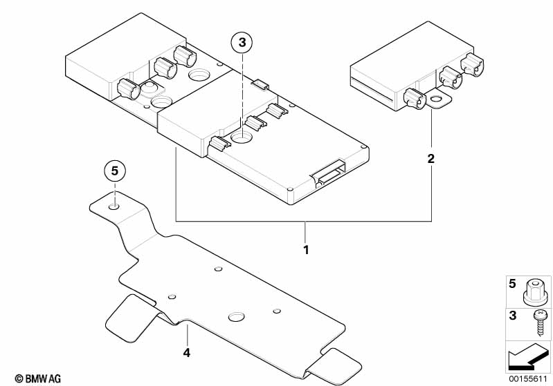 Genuine BMW 65209167125 E66 E65 E67 Amplifier F Rear Window Antenna 315MHZ (Inc. 735i, 745i & 745d) | ML Performance EU Car Parts