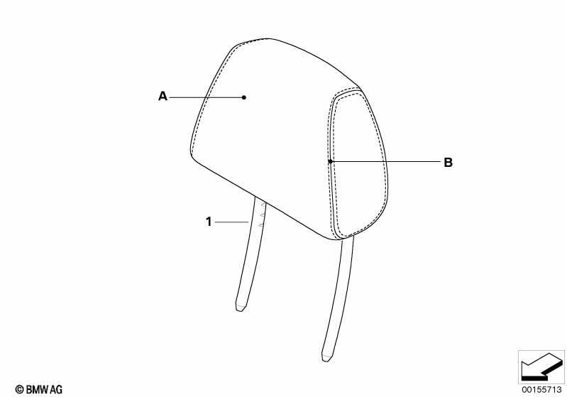 Indi. head restraint CAK base seat front