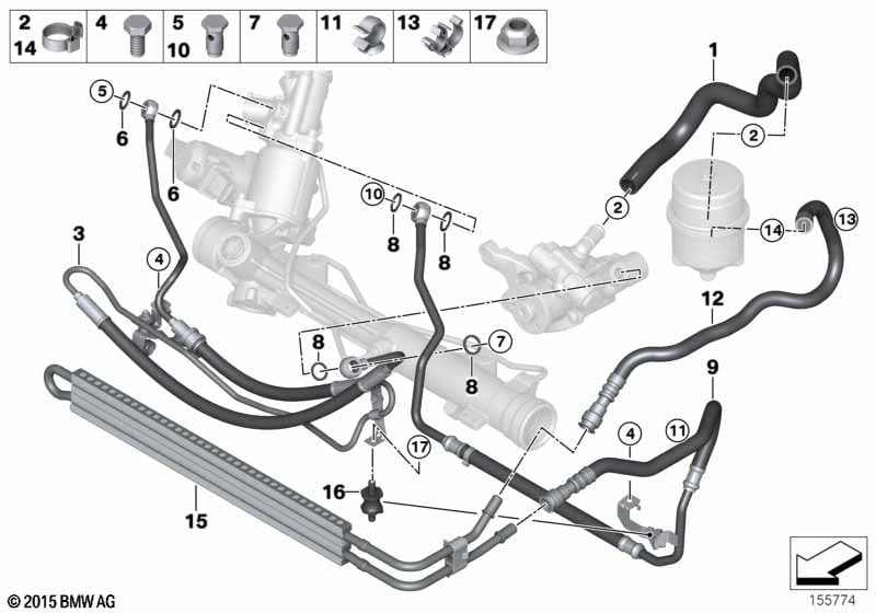 Power steering/oil pipe/Active steering