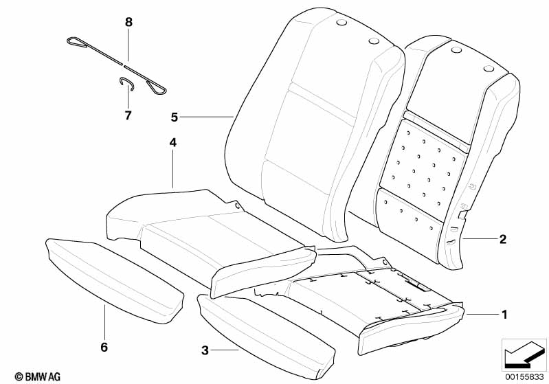 Genuine BMW 52107287249 E70 E72 E71 Cover For Comfort Seat, Leather OYSTER (Inc. Hybrid X6, X6 30dX & X6 35dX) | ML Performance UK Car Parts