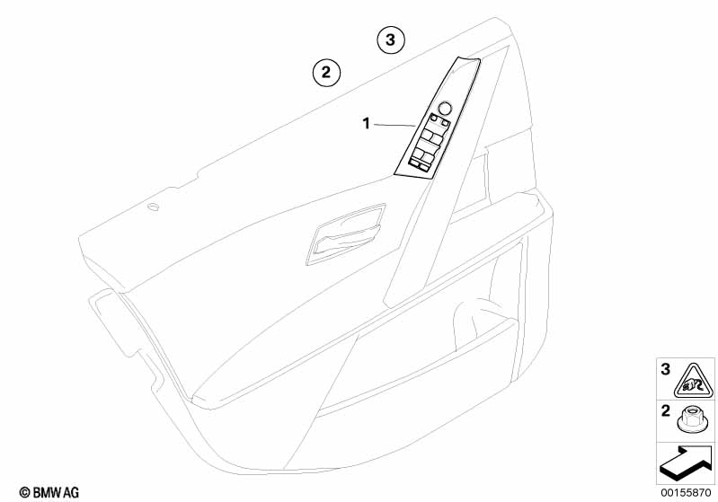 Genuine BMW 61316951922 E60 E61 Window Lifter Switch, Driver'S Side BRAUN (Inc. 530i, 525d & 520i) | ML Performance EU Car Parts