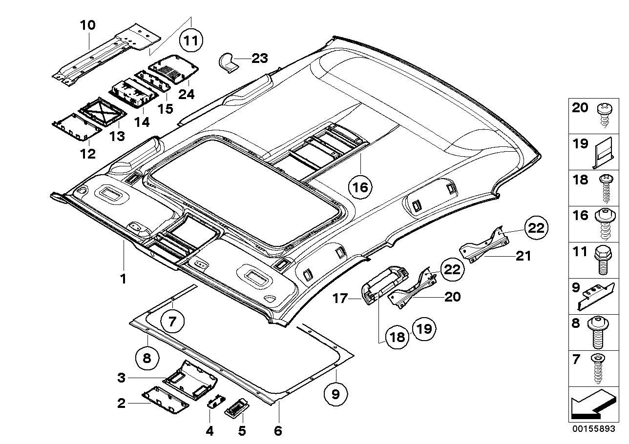 Genuine BMW 51447112630 E65 E66 E67 Console Insert, Rear BEIGE (Inc. 745LiS, 730Ld & 760i) | ML Performance UK Car Parts