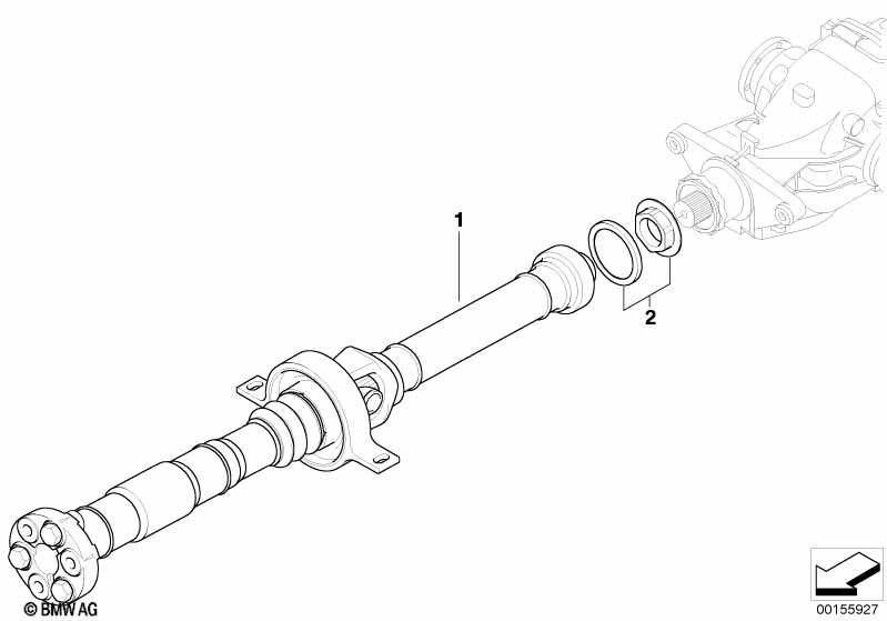 Genuine BMW 26107614400 E89 Manual Drive Shaft Transmission L=1199mm (Inc. Z4 35i) | ML Performance EU Car Parts