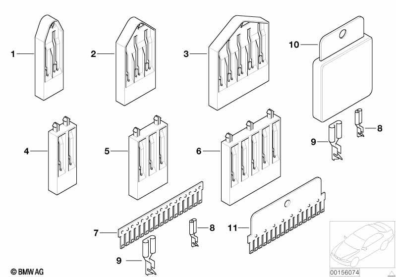 Various comb-type connectors