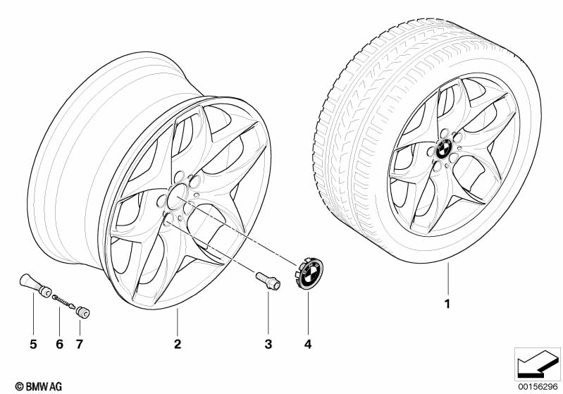 BMW LA wheel, dual spoke 215