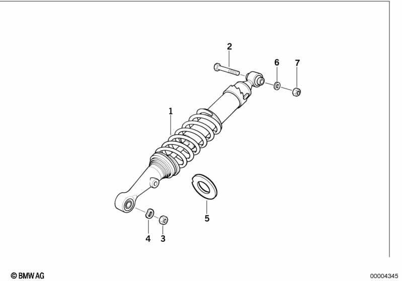 Genuine BMW 33532312459 Spring Strut, Rear (Inc. R 100 R) | ML Performance EU Car Parts