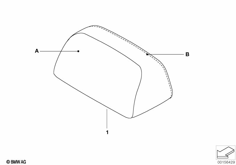 Individual headrest, leather, rear
