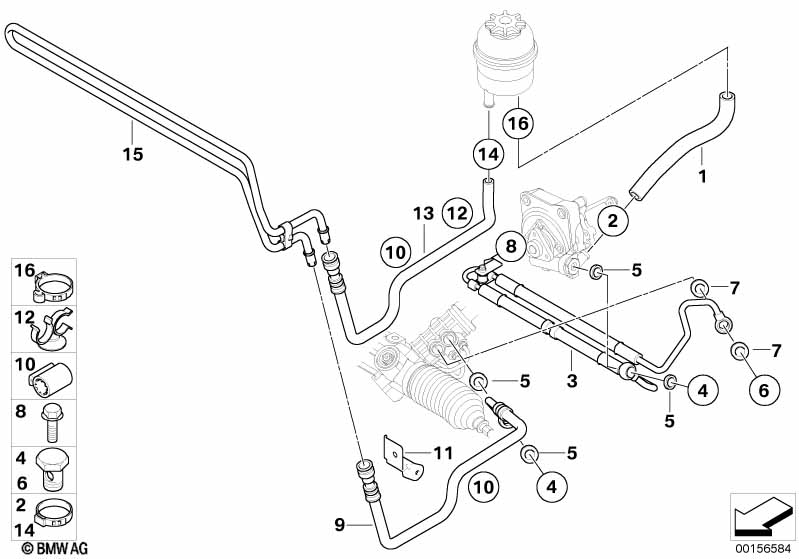 Genuine BMW 32417837016 E85 E86 Bracket, Power Steering Line (Inc. Z4 M3.2) | ML Performance EU Car Parts