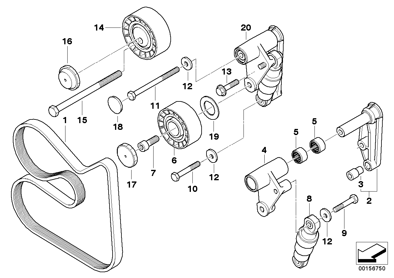 Bmw 325i serpentine belt diagram