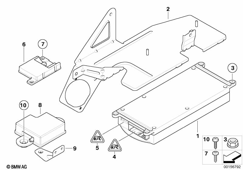 Genuine BMW 65156969560 E71 E70 Bracket For Telematics Control Module (Inc. X5) | ML Performance EU Car Parts