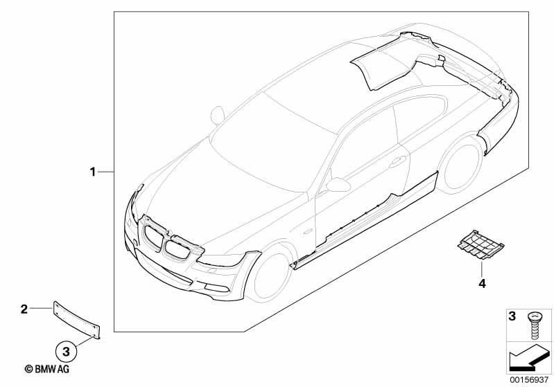 Genuine BMW 51718045399 E92 E93 Cover, Bottom Left (Inc. 335i & 335xi) | ML Performance UK Car Parts
