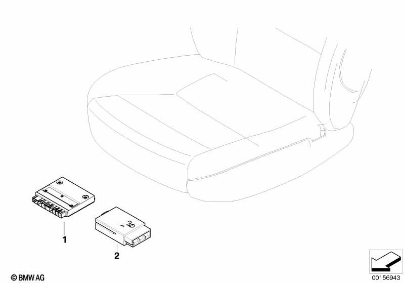 Control unit for driver seat
