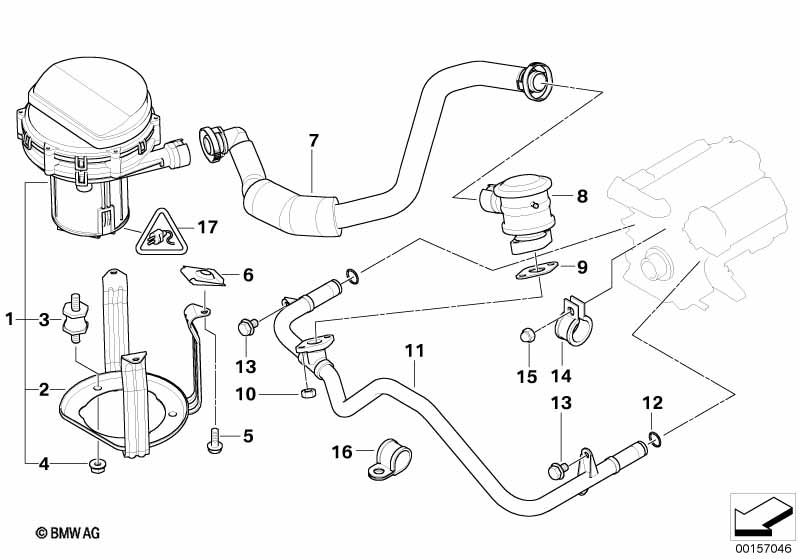 Genuine BMW 11721407017 E39 Pressure Hose Assy (Inc. M5) | ML Performance UK Car Parts