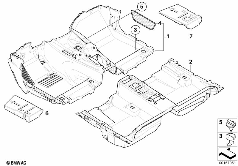 Genuine BMW 51477051376 E83 Foam Insert Footwell Front Right (Inc. X3) | ML Performance EU Car Parts