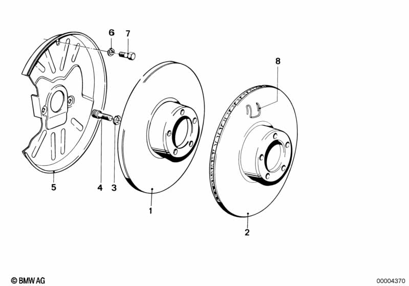 Genuine BMW 34111163141 E12 E23 Brake Disc, Ventilated 280X25 (Inc. 733i, 728iS & 732i) | ML Performance UK Car Parts