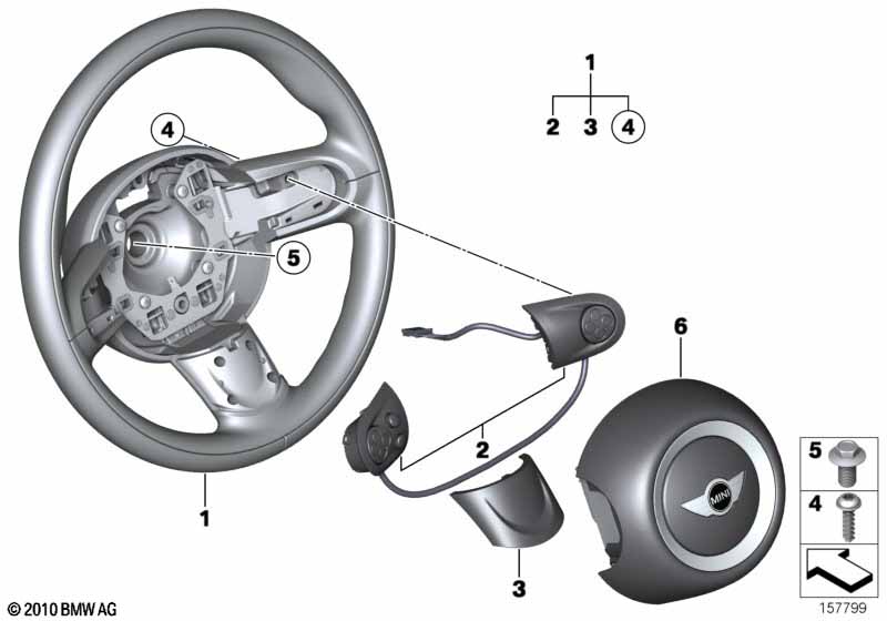 Airbag sports steering wheel multifunct.