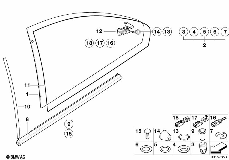 Genuine BMW 51368252621 Gasket, Vent Window Inner SCHWARZ | ML Performance UK Car Parts