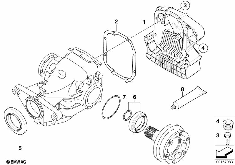 Genuine BMW 33112229969 E60 E63 E61 Transmission Cover TYP 230 (Inc. M5 & M6) | ML Performance US Car Parts